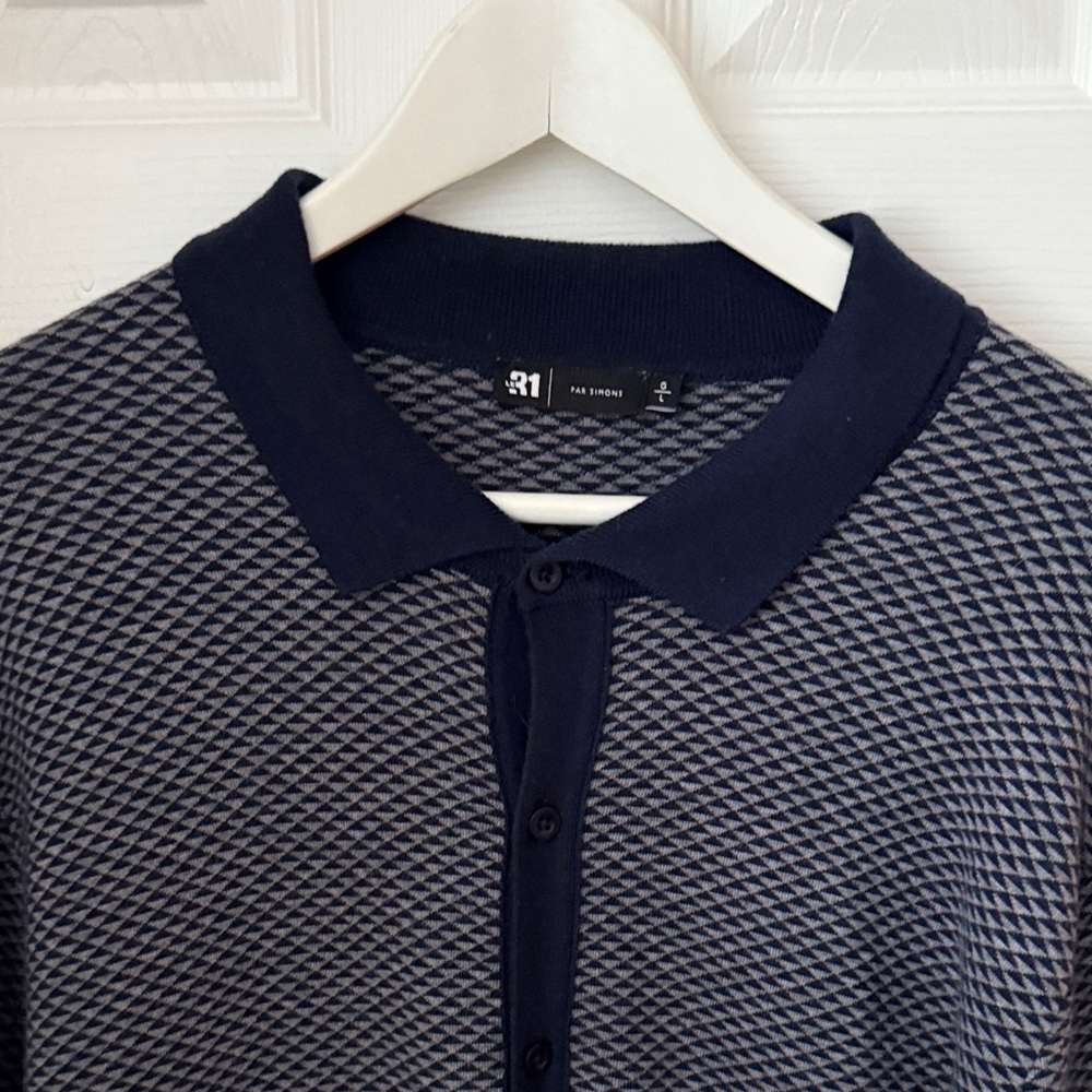 SIMONS Le 31 Cotton & Cashmere Blend Men's Navy Blue Sweater L